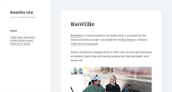 Desktop Screenshot of biowillieusa.com